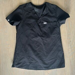 COPY - Figs Catarina one pocket scrub top in BLACK size XS